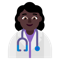 Woman Health Worker- Dark Skin Tone emoji on Microsoft